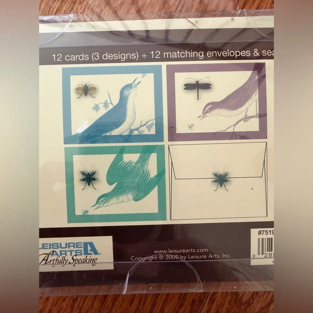 Vtg 12 of Leisure Arts Card Set with Envelopes and Seals